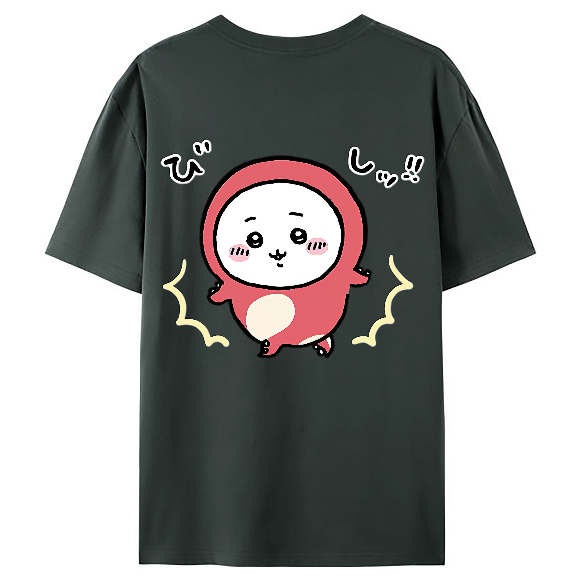 （画像用） ちいかわ ちいかわ Chii-kawa chiikawa 綿100％ メンズ半袖Tシャツ（バックプリント） 通気性